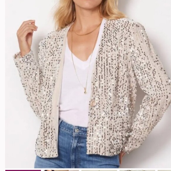 NWT Sanctuary‎ Women’s Velvet Sequined Blazer Spring Special Occasion - Picture 1 of 11